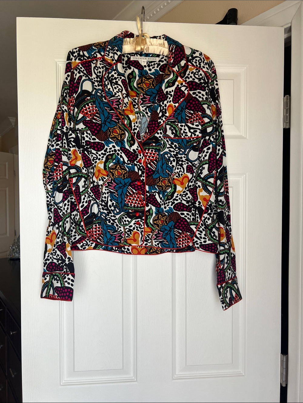 Veronica Beard Multi-Color Printed Button-Down Shirt